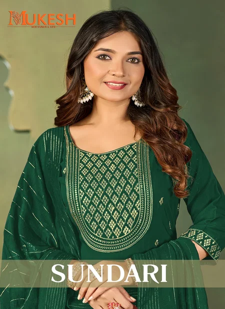 Sundari By Mukesh Malai Crepe Kurti With Bottom Dupatta Exporters In India